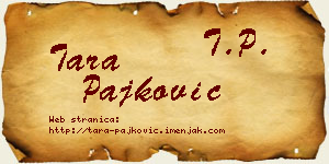 Tara Pajković vizit kartica